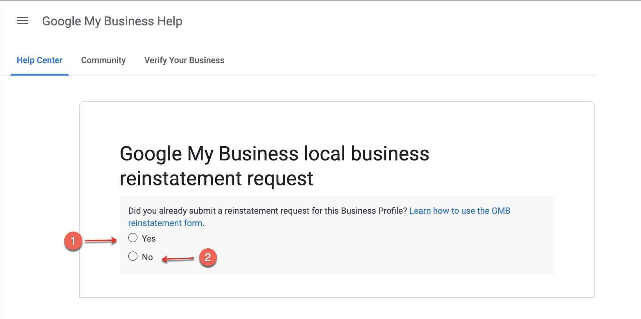 Fix a Suspended Google My Business Account - GMB reinstatement request form