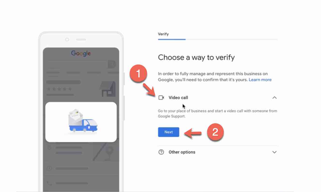 An Example Of How To Verify Your Google Business Profile By Live Video 