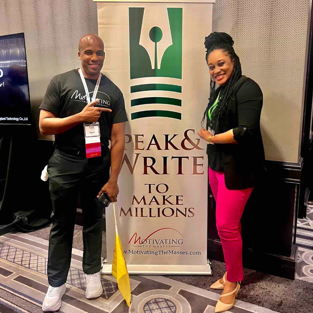 Vanessa Mbamarah With Kevin Goins At Lisa Nichols Speak And Write Conference